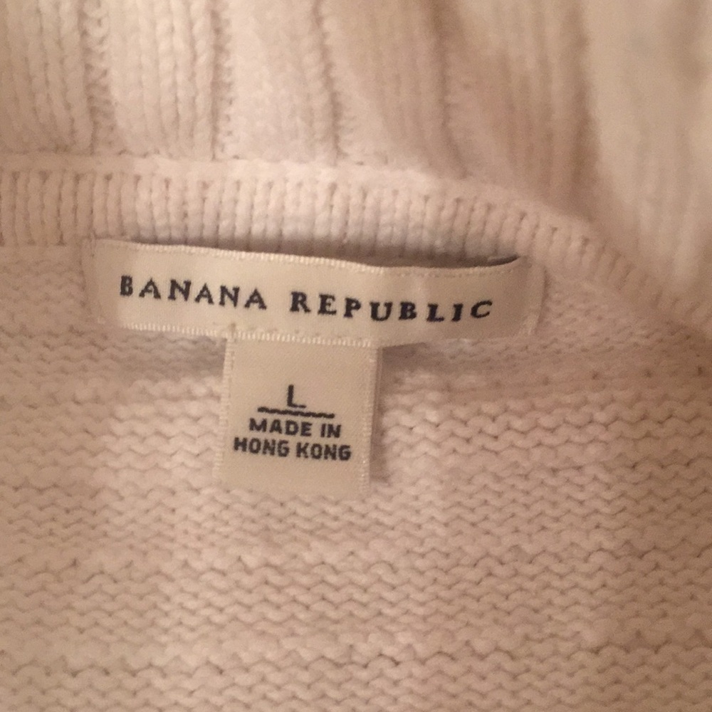 Banana Republic White Drawstring Cowl Neck Sweater - Picture 4 of 5
